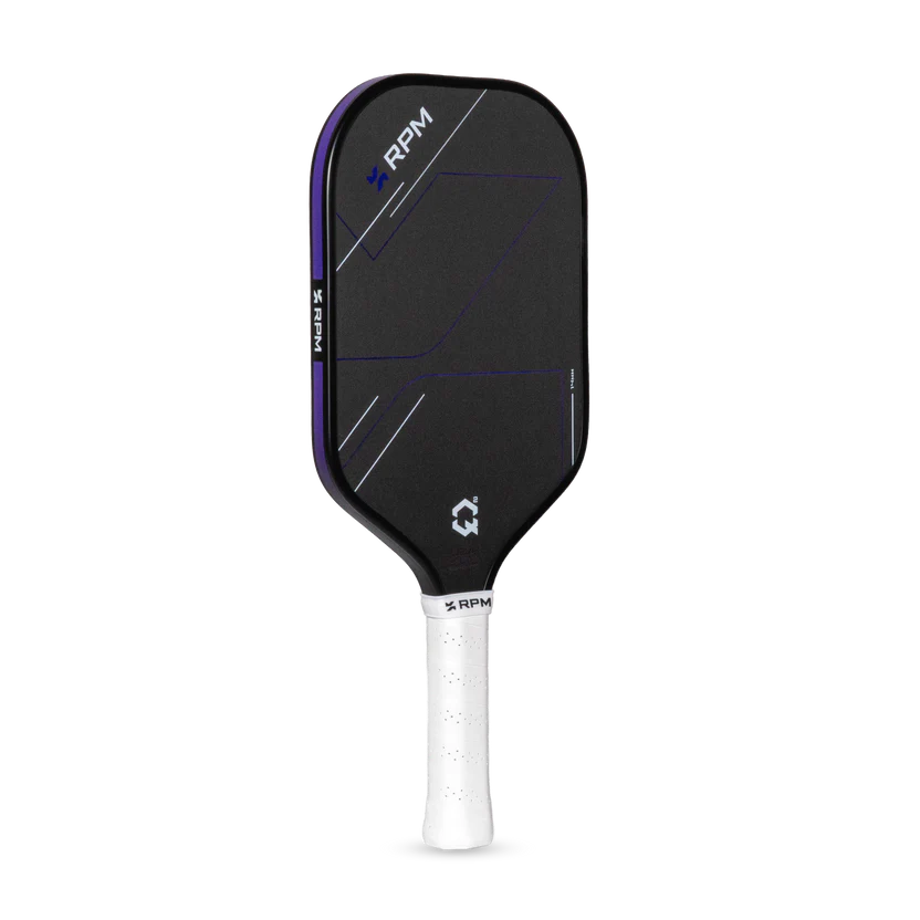RPM Q2 Elongated 14mm pickleball paddle - angled
